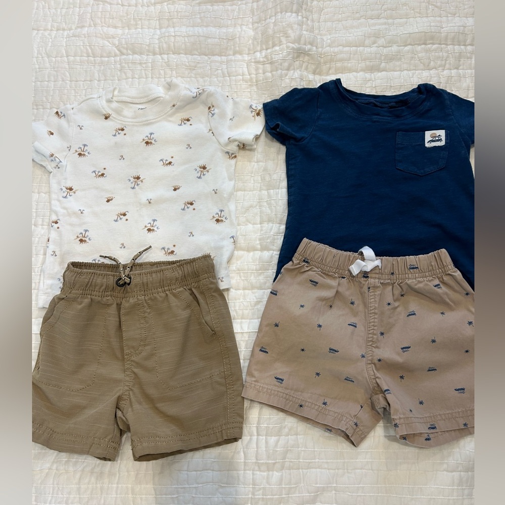 Carter’s & Jumping Beans Baby Boy Bundle of 2 short sets size 18 Mos